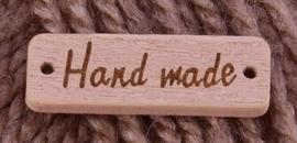 Naszywany znaczek drewniany 30x10 mm HAND MADE