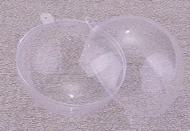 Plastikowa kula 80 mm przezroczysta dwuczęściowa