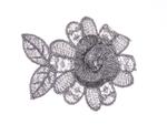 Plecionka  kwiat 3D z lureksem 60 mm