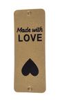 Aplikacja HAND MADE with LOVE 20x50mm