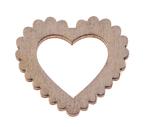 Dekoracja drewniane serce 30x26mm