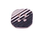 Guzik 13,5 mm biały s paskami  plastikowy