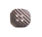 Guzik 13,5 mm biały s paskami  plastikowy
