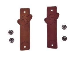 Aplikacja  HAND MADE serce 72x20mm