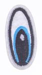 Oczka do prasowania 51x25 mm niebieskie