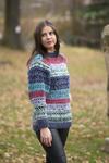 Sweter ręcznie robiony na drutach z włóczki No:1 a Sale Wint