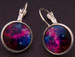 Kolczyki 27x15 mm galaxy