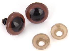 Oczka 16 mm brązowy