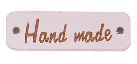 Naszywany znaczek drewniany 30x10 mm HAND MADE